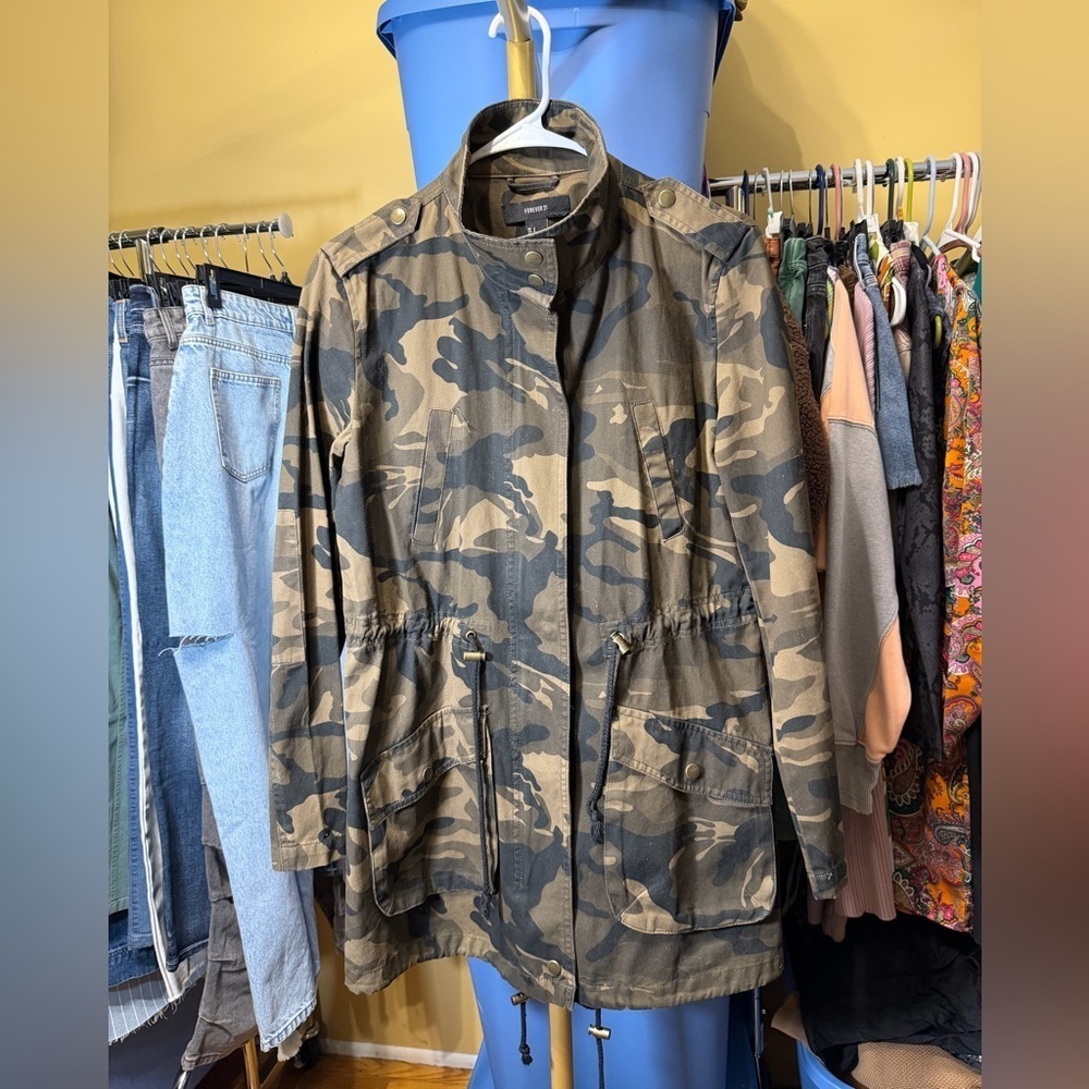 Forever 21 Camouflage Utility Jacket #0072
